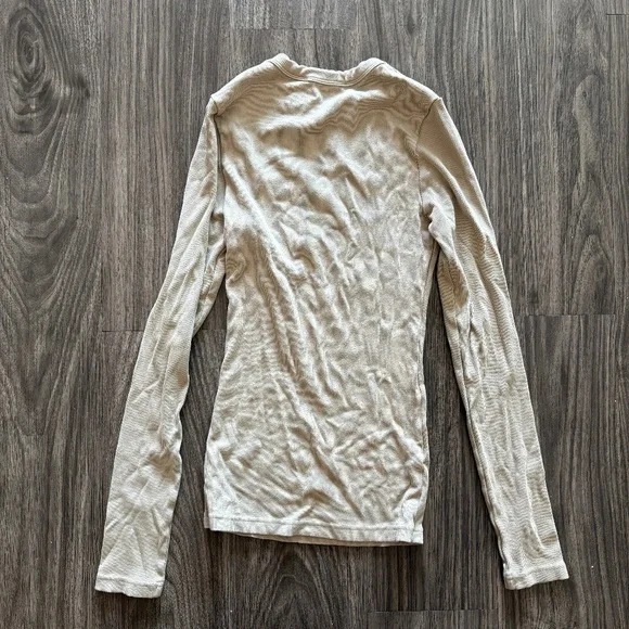 All Things Golden The Luxe Rib Long Sleeve Top in Slate XS - Picture 6 of 7